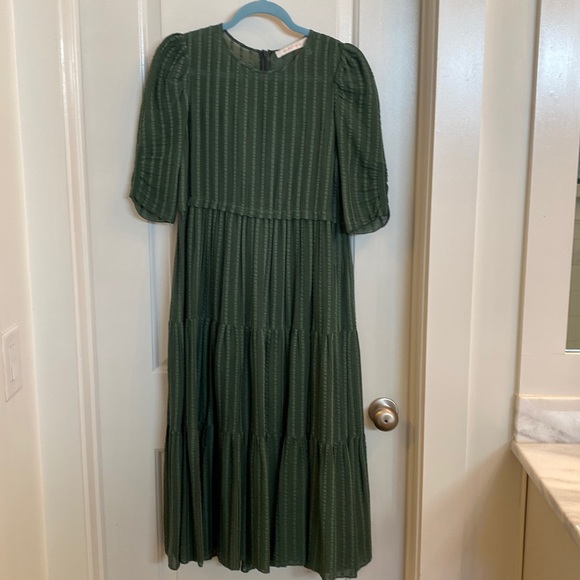 green emerald velvet dress See by Chloe